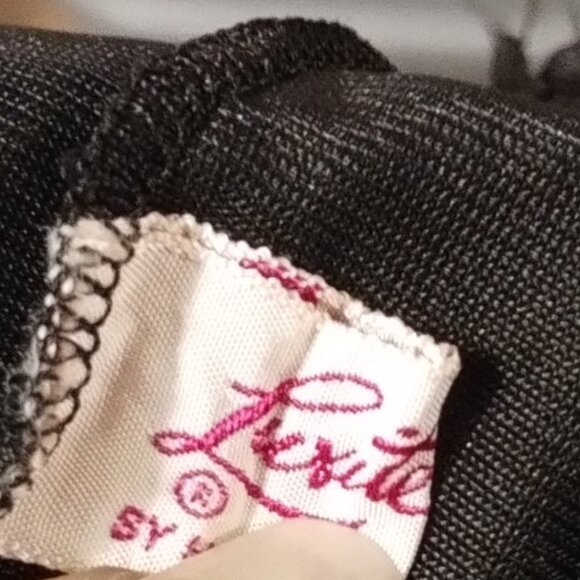 BLACK Vintage Luxite by Holeproof Nylon Slip Lace BODICE Size 34 Slip Dress-READ - Picture 8 of 11